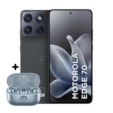 Imagem de Kit Smartphone Motorola Edge 70 5G 256GB e Fone Bluetooth Moto Buds Lo