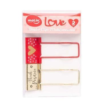 Imagem de Grampomol Médio 32mm Binder Love C/2un 23045 Molin - LC