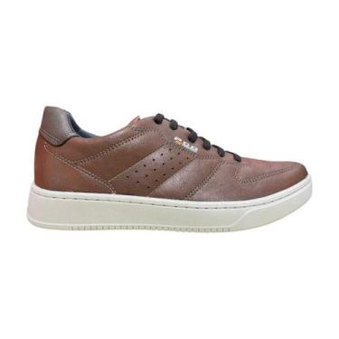 Imagem de sapato pegada masculino casual microfibra, Pinhao, Cafe, 39