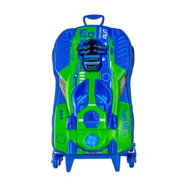 Imagem de Mochila Rodas Hot Wheels 3D Dune a Soar Azul Motor Realista, Azul