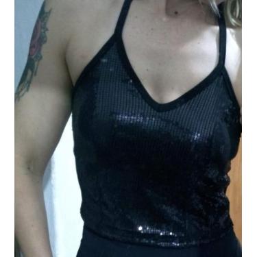 Imagem de Cropped paetê - Black Berry, Preto, GG
