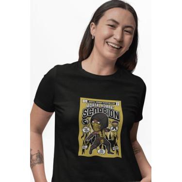 Imagem de Camiseta Poster Pop Style Inspiração MORTAL KOMBAT Estampa DTF 100% Al