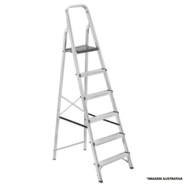 Imagem de Escada Domestica com 6 degraus Ref E1206 ALUSTEP