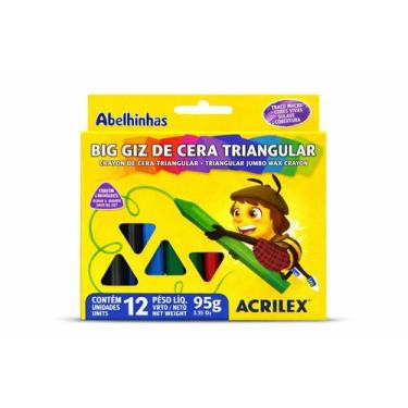 Imagem de Big Giz de Cera Triangular Acrilex 12 Cores