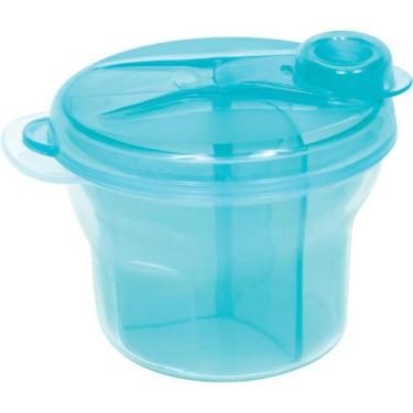 Imagem de Pote Dosador Porta Leite Em Pó Com Divisória Removível Buba, AZUL