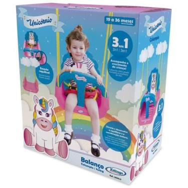 Imagem de Balanço infantil rosa desenho unicórnio Xalingo