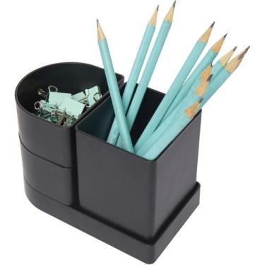 Imagem de Acessorio para Mesa Organizador Compact Preto 4 PE KIT - Polibras