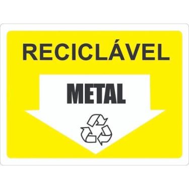 Imagem de Placa de Sinalização Acesso 15x20cm Reciclável Metal - Sinalize