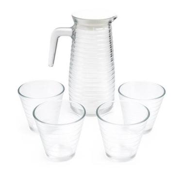Imagem de Conjunto Jarra com 4 Copos Promointer, 800 ml, Transparente, Jarra mai