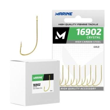 Imagem de Anzol Crystal N 16 Marine Dourado 50 Unidades Pesca