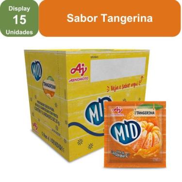 Imagem de Kit Refresco em Pó MID Sabor Tangerina Com 15 Unidades de 20g - MID®