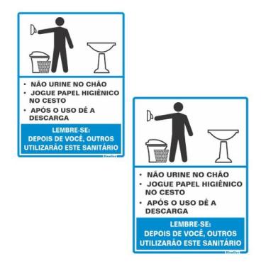 Imagem de Placa em Poliestireno Regras p/ Sanitario Masculino 15x20cm - SINALIZE