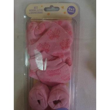 Imagem de Kit gorro , luva , sapatinho de 00 a 3 meses - Pimpolho