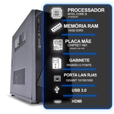 Imagem de Computador Desktop, Intel Core I5 4ª Geração, 16GB RAM, Sem SSD, Conex