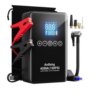 Imagem de Carregador de bateria automotiva Anflshg 4200A com compressor de ar 15