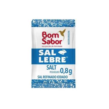 Imagem de Sal bom sabor lebre sachê 0,8g c/ 2.000 unidades - Lebre Bom Sabor