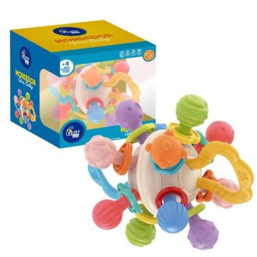 Imagem de Mordedor Gira Baby Sensorial Bebê Macio Flexível Infantil - Fenix Brin