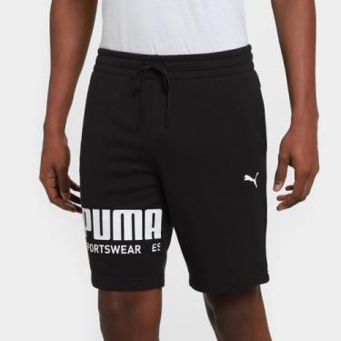 Imagem de Short Puma Sport Graphic Masculino, Preto, G