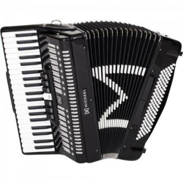 Imagem de Acordeon 120 Baixos ACM12007 Preto Sólido MICHAEL