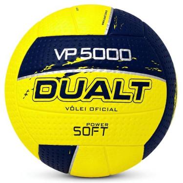 Imagem de Bola de Vôlei Oficial Dualt VP 5000 Alta Performance, Amarelo, Azul, 5
