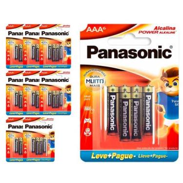 Imagem de 54 Pilhas Alcalinas Aaa Panasonic (9 Cart)