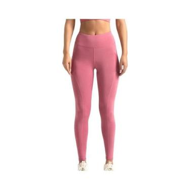 Imagem de Calças De Yoga Femininas De Cintura Alta Com Efeito Levanta Bumbum, Bo