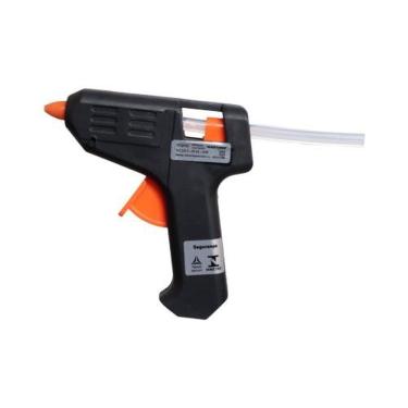 Imagem de Pistola de Cola Quente Pequena 10W Bivolt 127V-220V Controle Fluxo Bastão 7MM Preto Etilux