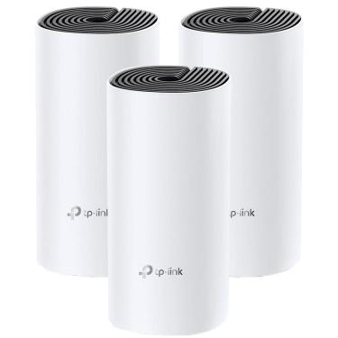 Imagem de Roteador TP-Link deco M4 Kit C/3 Archer AC1200 Wireless gigabit Dual Bank 2,4 5Ghz 2 ant Internas deco M4/3