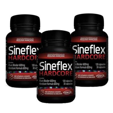 Imagem de Kit 3 Sineflex Hardcore (3x 150 caps) - Power Supplements-Unissex