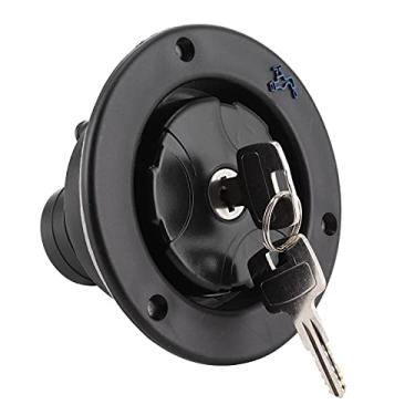 Imagem de Para trailer + água doce + entrada + tampa de enchimento de água Yctze preta entrada de água doce por gravidade travável tampa de enchimento de água à prova de vazamento com 2 chaves para trailer, trailer, trailer, motorhome