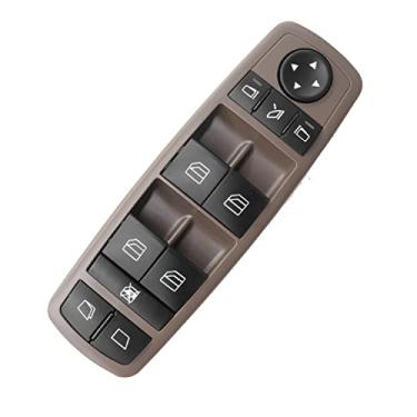 Imagem de Interruptor mestre de janela elétrico, adequado para Benz ML350 W251 X164 GL450 R300 R320 R350 R500 R550 A2518300390 2518300390 (marrom)