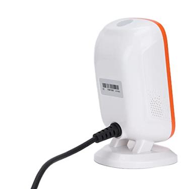 Imagem de Leitor de código de barras automático, leitor de código de barras de mesa de imagem 2D com fio USB para restaurante para loja de supermercado