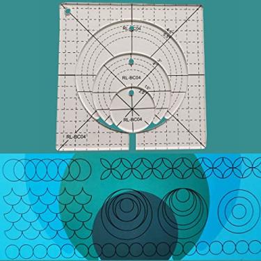 Imagem de HONEYSEW Régua de modelos acolchoados de círculos bumerangues