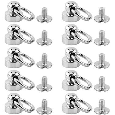 Imagem de Rebites de parafusos traseiros cabeça redonda redonda redonda 10 peças de rebites de metal parafuso traseiro redondo anel cabeça de couro peças de artesanato