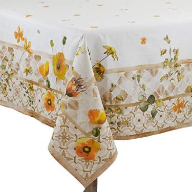 Imagem de SARO LIFESTYLE Atticus Collection Toalha de mesa com estampa floral, 178 cm, multicolorida