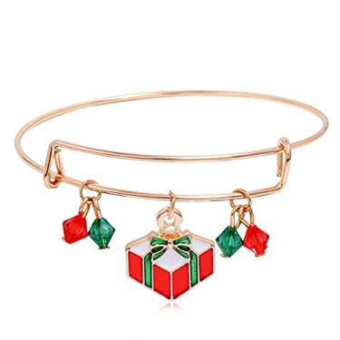 Imagem de YAHOM Bracelete expansível – pulseira expansível – Natal – pulseira expansível presente para casais, amigos, formatura, aniversário