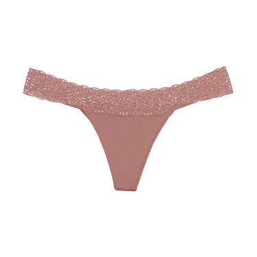 Imagem de Calcinha string fio dental duplo com cintura em renda