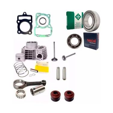 Imagem de Cilindro Motor Biela Rolamentos Junta Cg Titan 150 Ate 2008