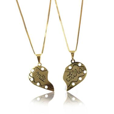 Imagem de Colar De Coração Amor Eterno Folheado Em Ouro 18k