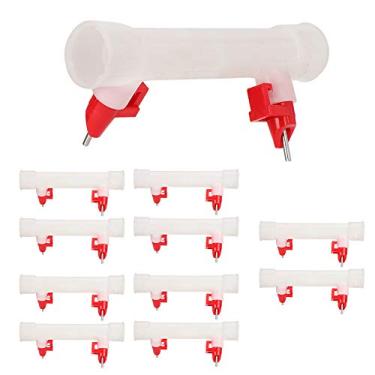 Imagem de Andraw Bebedor de mamilo duplo automático de alta dureza (G3/4), bebedor de mamilo duplo automático de pato, ferramentas seguras para aves, bebedouro para mamilo de aves, para aves