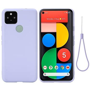 Imagem de For Google Pixel 5A Solid Color Liquid Silicone Dropproof Full Coverage Protective Case(Green)