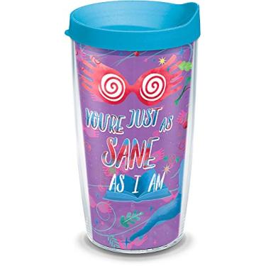 Imagem de Tervis Copo isolado com citação Harry Potter - Luna com envoltório e tampa, 1 unidade (pacote com 1), transparente