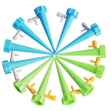 Imagem de Tingpai 12 Pcs Regador Automático de Plantas Em Vasos de Flores Dispositivos de Rega Automática Gar fa de Libe ção Lenta Irrigação Estaca pa Plantas de Interior Ao Ar Livre