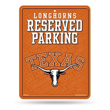 Imagem de NCAA Texas Longhorns 21 cm x 28 cm Decoração de placa de estacionamento de metal