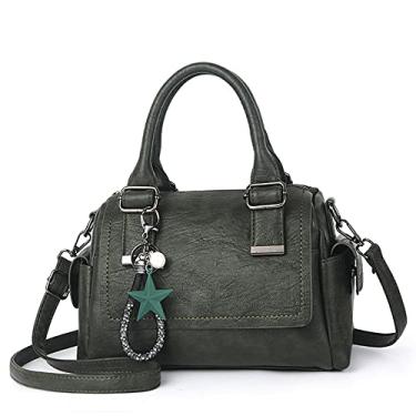 Imagem de Bolsas transversais de alça superior para mulheres bolsa de couro macio bolsa feminina grande bolsa de ombro bolsas tote, Verde