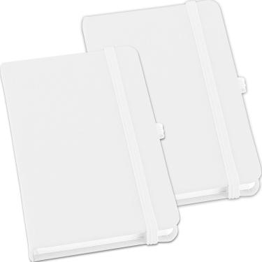 Imagem de Kit 2x Caderneta de Anotações 14x21cm 80 Fls Sem Pauta Branco