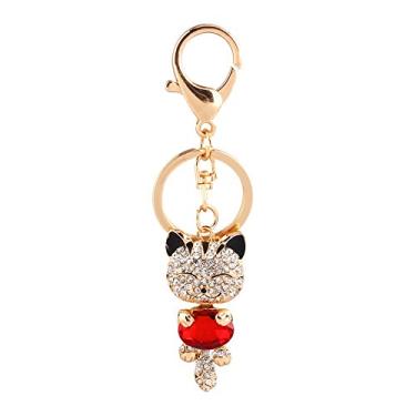 Imagem de Chaveiro de Cristal de, Chaveiro Pingente de Charme Em Forma de Gato da Sorte Cintilante, Chaveiro, Decoração para Bolsa, Carteira, Bolsas