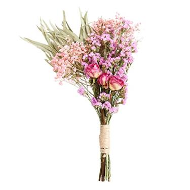Imagem de Baoblaze Buquê de flores secas ornamentos de flores de plantas secas para decoração mento, Cor de rosa