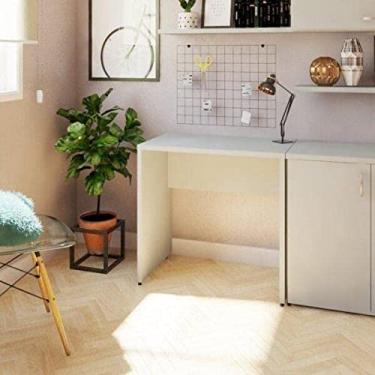 Imagem de Mesa de Escritório Corp 25mm 110 cm Bramov Móveis Cinza Cristal