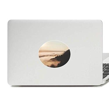 Imagem de Sunrise Sunset Mountain Fog Paisagem Céu Vinil Emblema Adesivo Notebook Notebook Decalque